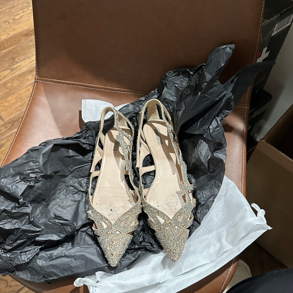 Armani full of crystals flats